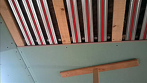 Standard-Gipskartonplatten zur Beplankung der Deckenheizung acular-DG.